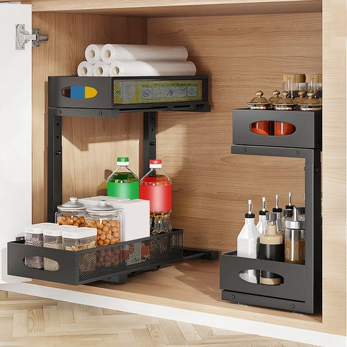Tidy Habit™ 2-Tier Slide-Out Cabinet Organizer (2-Pack)