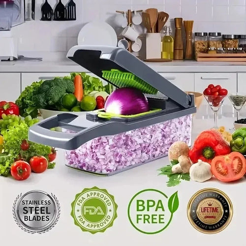 Tidy Habit™ 14-in-1 Multi-Blade Vegetable Chopper & Slicer