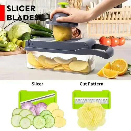Tidy Habit™ 14-in-1 Multi-Blade Vegetable Chopper & Slicer